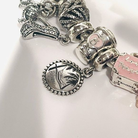 NWT Authentic PANDORA “Boss Babe” Themed Multi Charm Bracelet Rose Gold/Silver - Picture 13 of 15